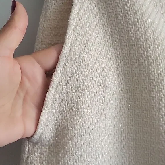 Guess button belted tweed shorts # tweed #fall # spring # light beige - Picture 5 of 11